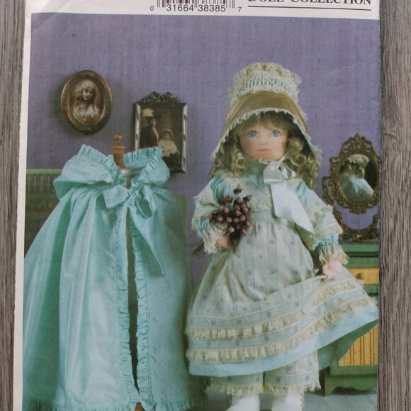 Vintage Vogue 18" Doll Clothes Dress Pantaloons Sewing Pattern Prairie 7923 - Picture 2 of 7